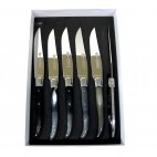 Arbalète Genès David - Estuche 6 cuchillos mesa de asta prensada
