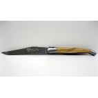 Laguiole Aubrac - Estuche 6 Cuchillos mesa de madera Olivo
