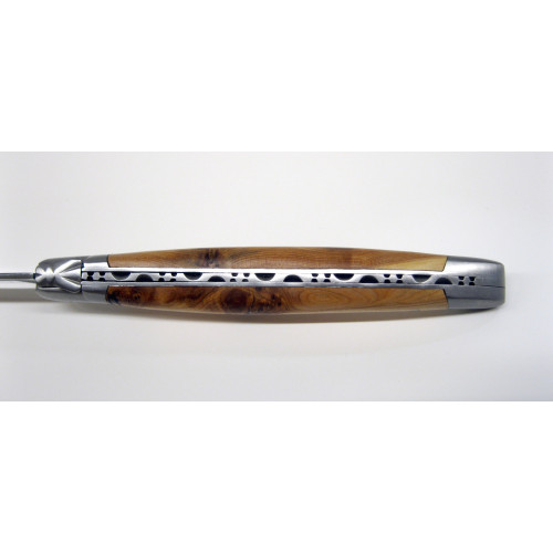 Laguiole en Aubrac - Estuche 6 Cuchillos mesa de madera de enebro
