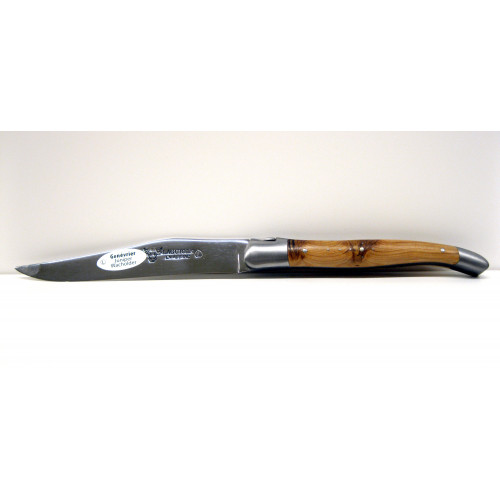 Laguiole en Aubrac - Estuche 6 Cuchillos mesa de madera de enebro